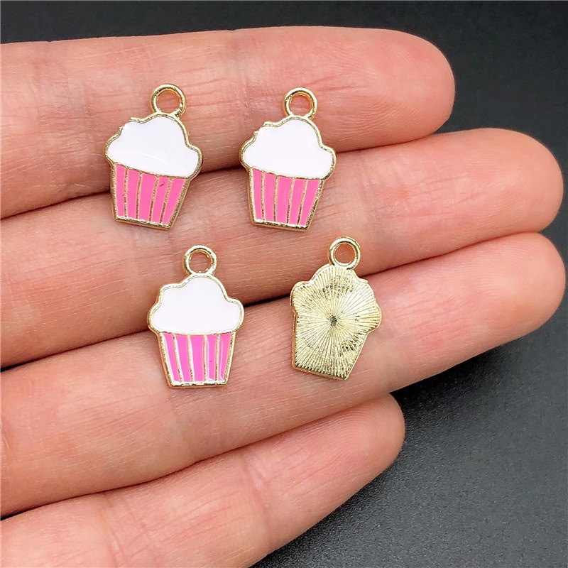 4pcs Liontin Bentuk Es Krim Cola Bahan Alloy Untuk Membuat Perhiasan Anting