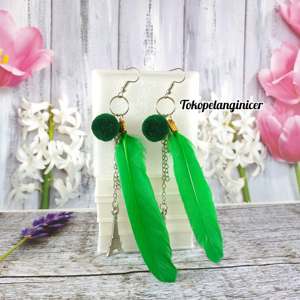 anting kekinian Anting Hijab BULPOM Panjang  Anting fashion  Giwang wanita By Tokopelanginicer