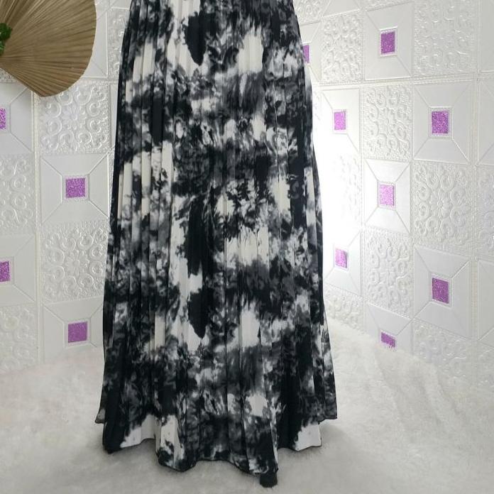 Rok Plisket panjang Corak Rok muslim/Mayung/Payung/Rok terbaru Murah Terbaru tiedey