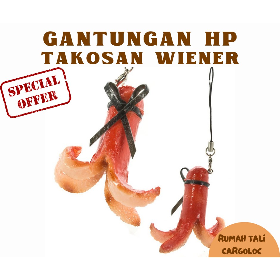 Gantungan HP Makanan JEPANG TAKOSAN WIENER