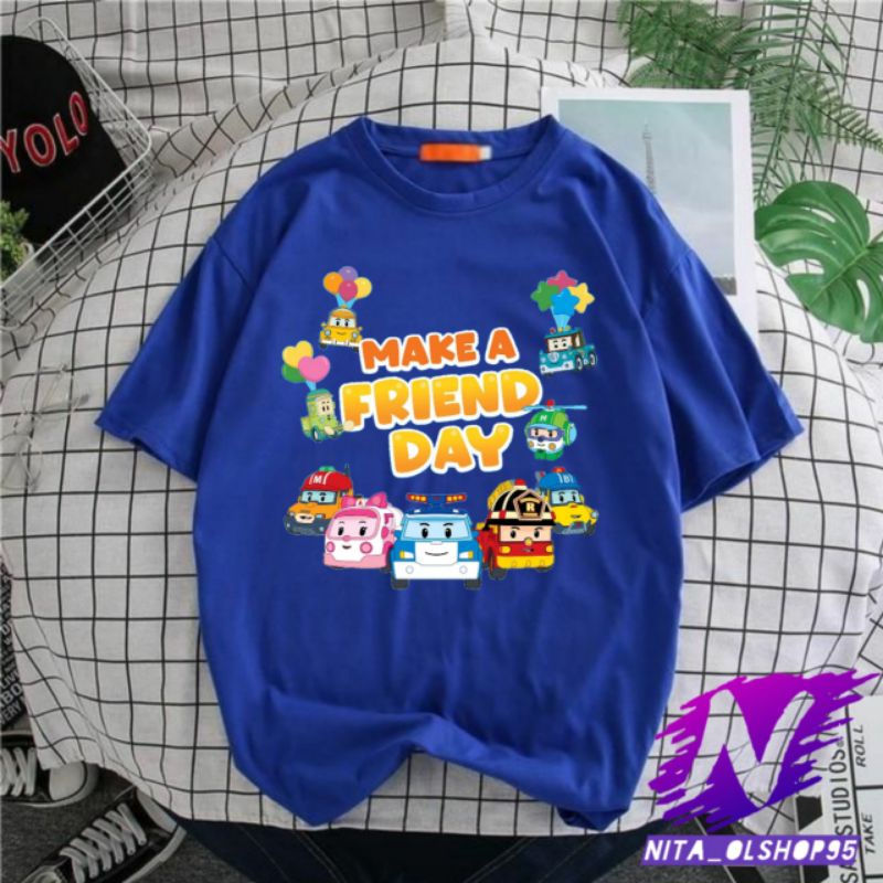 kaos anak kartun polisi poli and friend