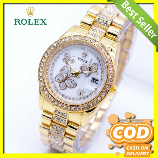 Jam Tangan Wanita Murah Elegan Mewah Kecil Water Resistant Arloji Wanita Rantai Jam Cewek Anti Air J