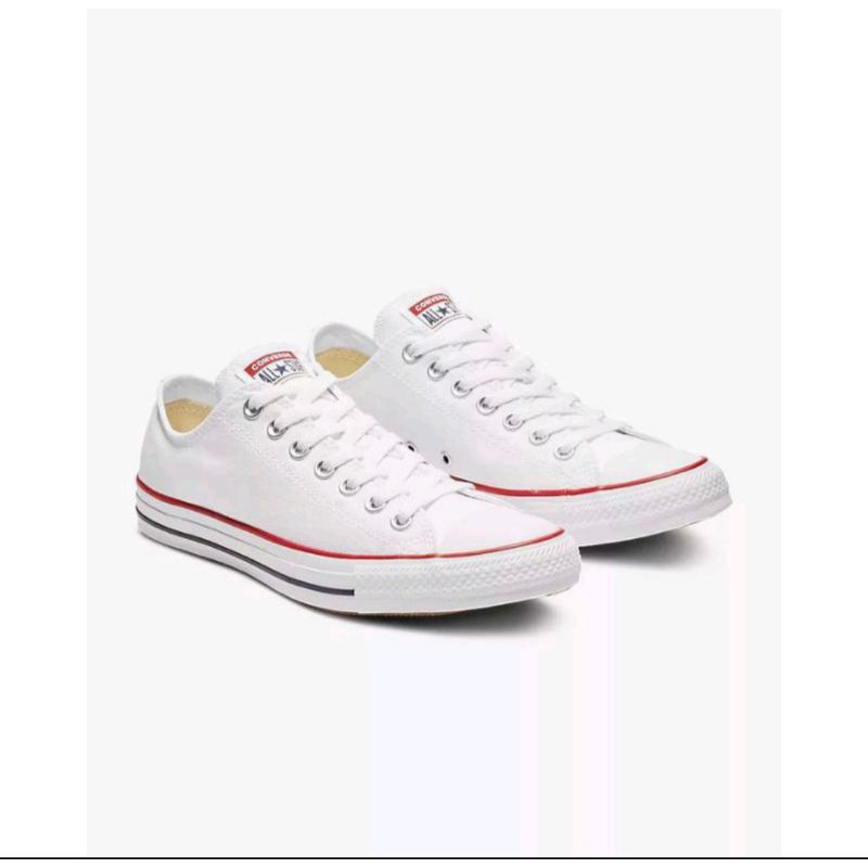 SEPATU PENDEK CONVERSE PUTIH LIST MERAH
