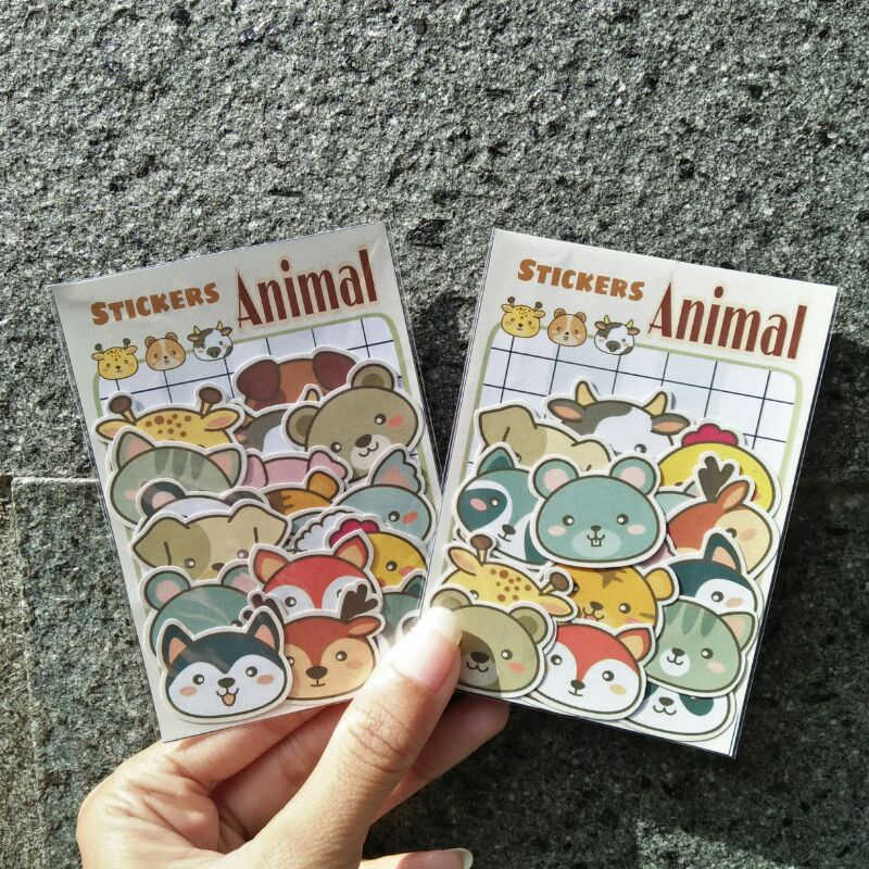 

18pcs stiker dekorasi hewan lucu