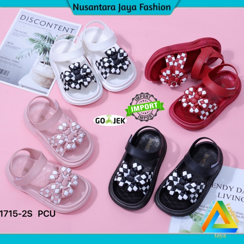 Sandal Anak Perempuan Jelly Tali Tumit Model Pita Balance 1715-1S