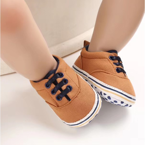 HappyOliver C134 Sepatu Prewalker Casual Anti Selip Sol Halus bayi dan anak laki cowok 0-18 Bulan