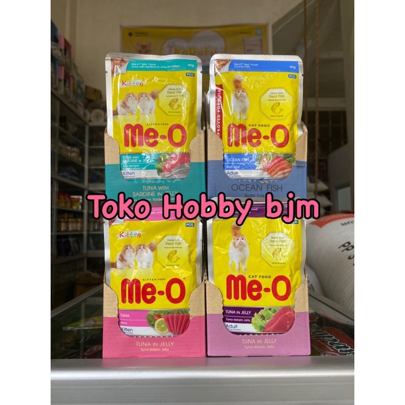 meo pouch kitten / adult makanan basah kucing me-o cat wet food kiten junior dewasa creamy treats