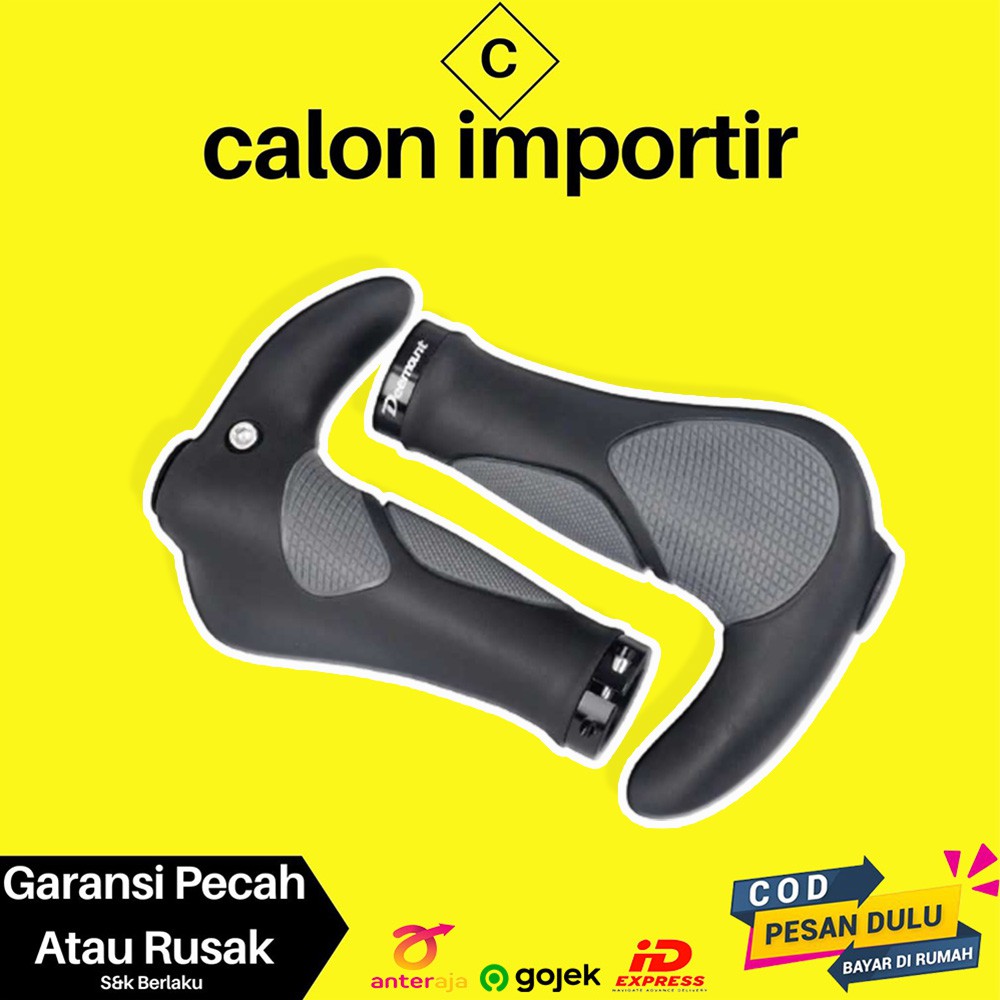 Handgrip Sepeda Gunung Lipat MTB Fixie BMX Gagang Setang Model Tanduk Ergonomic Handlebar Carbon