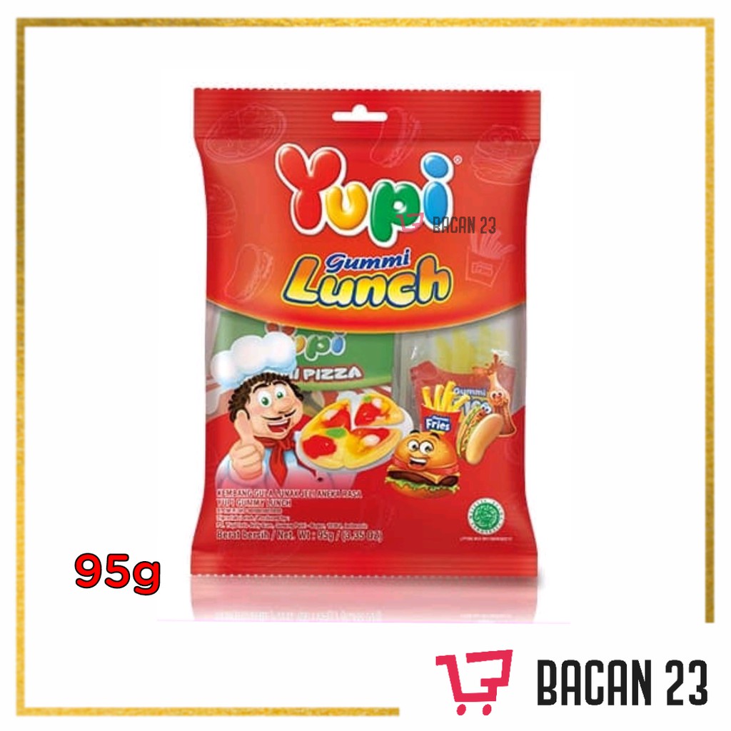 

Yupi Gummy Lunch 95g / Permen Yupi - Permen Jelly / Bacan 23 - Bacan23