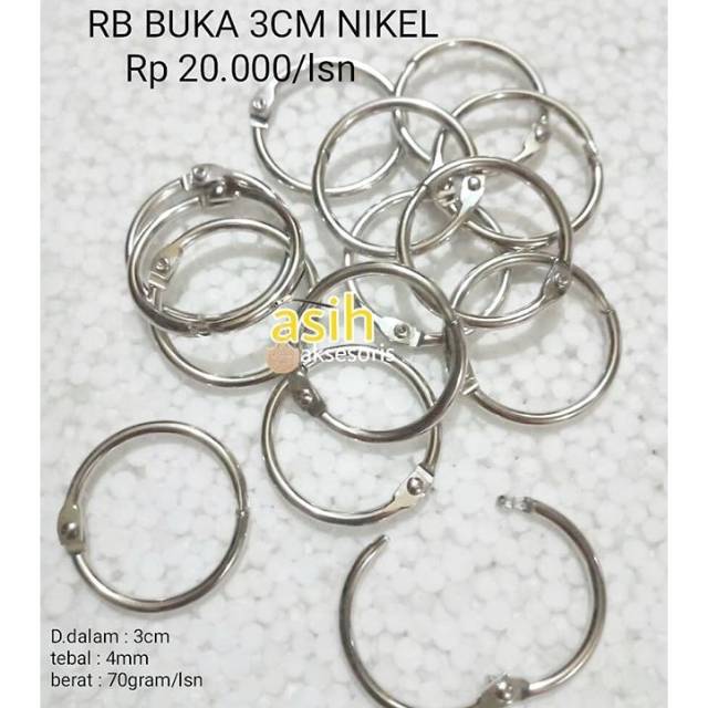 Ring bulat buka 3cm