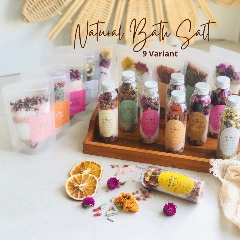 Organic&amp;Joy• Natural Bath Salt/Garam Mandi/Bath soak/Himalayan salt/Sea salt (mandi spa,rendam kaki,bahan natural)