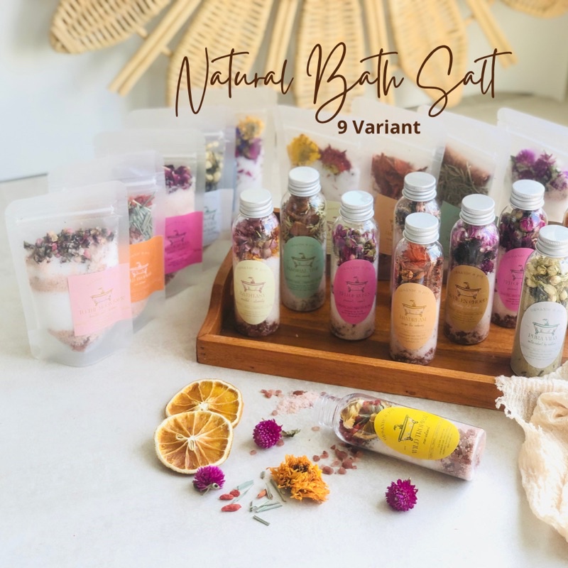 Organic&amp;Joy• Natural Bath Salt/Garam Mandi/Bath soak/Himalayan salt/Sea salt (mandi spa,rendam kaki,bahan natural)