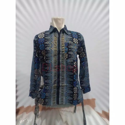 Dlshop Kemeja Batik Toraja Prada Foil Premium Model Klep Intip Tgn Pjg(real Pict)