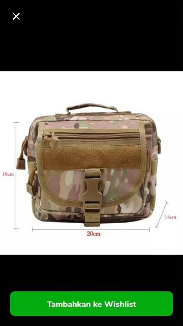 tas kantor laptop model selempang jinjing serbaguna bahan cordura