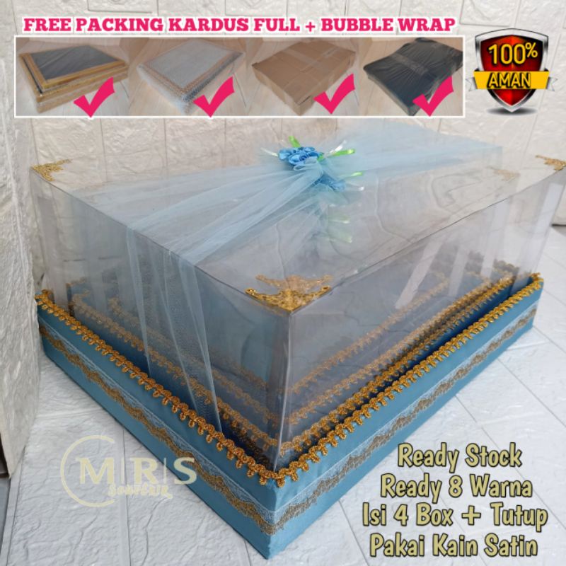 Box Kotak Seserahan Mika Tile 1 Set Isi 4 Box Hantaran