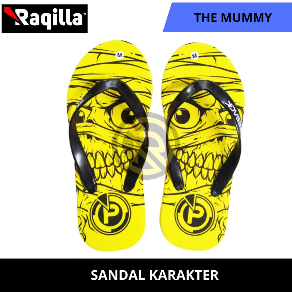 Sandal Jepit pria unik / Sandal Pria / Sandal Motif The Mummy terbaru