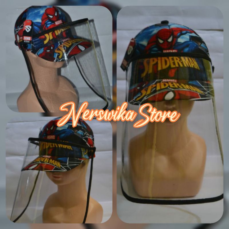 Topi Faceshield  Karakter Premium Spider