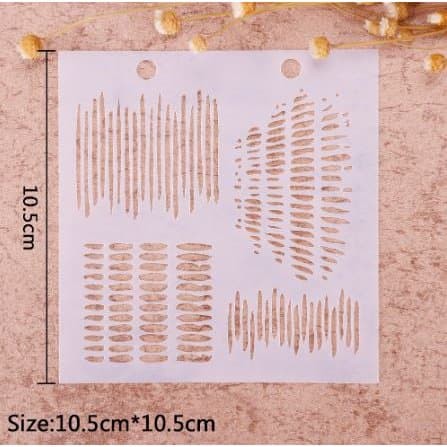 Plastic Stencil - Stensil Dekorasi Motif_GRS13 (10,5x10,5cm)