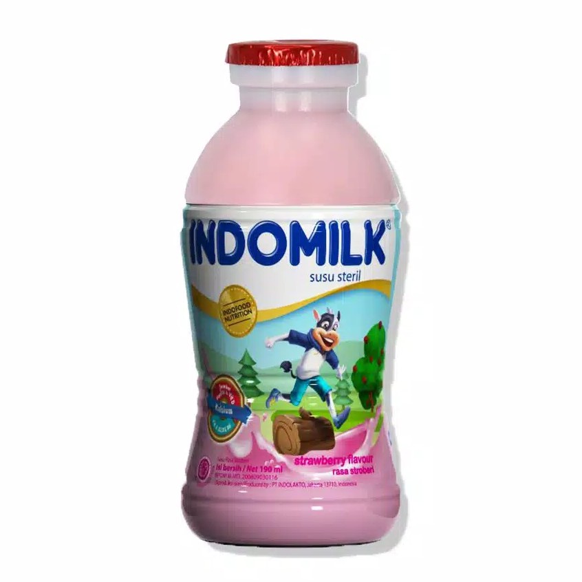 

Indomilk Susu Steril Rasa Stroberi 190 ml - Botol