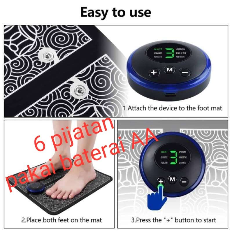 mrcaisen EMS FOOD MASSAGER USB Alat Pijat Elektrik Alat Terapi Pijat Kaki Elektrik terapi susa tidur terapi pegel pelanjar darah  E001