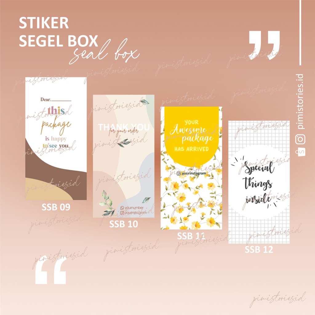 PAKET STIKER SEGEL BOX ⚫ SEAL BOX ⚫ LABEL PACKAGING ⚫ STIKER BOX ⚫ STIKERLABEL