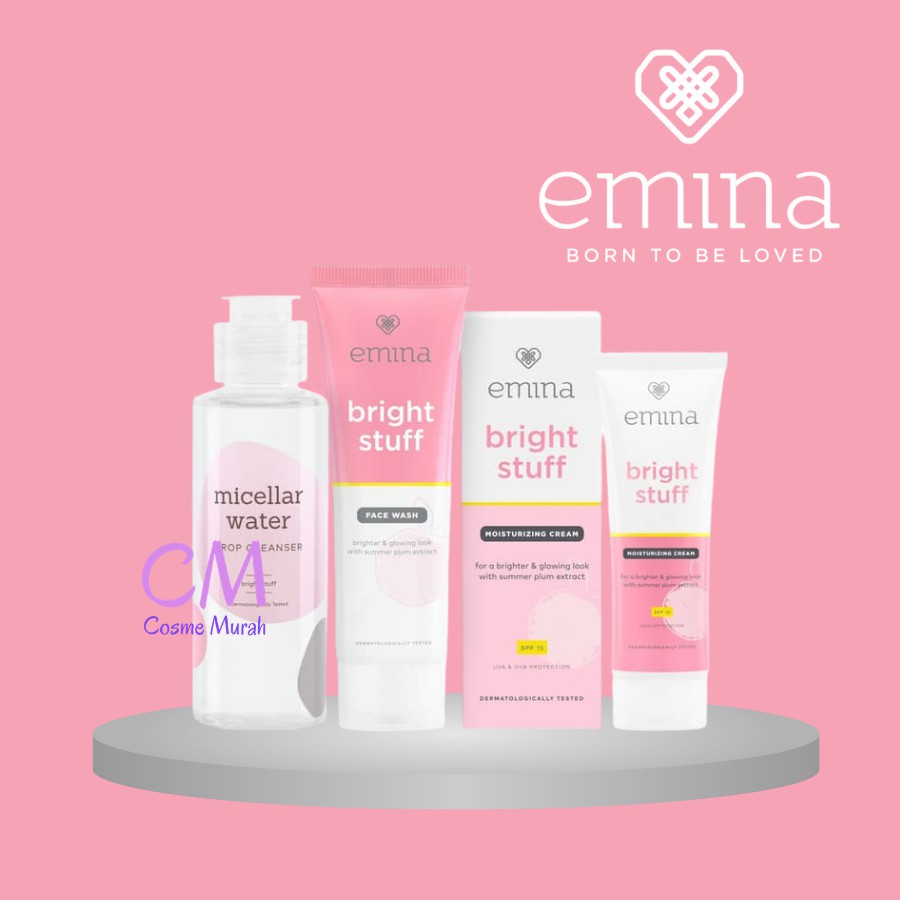 EMINA Bright Stuff Series dan Acne Prone | Moisturizing Cream Toner Face Wash Tone Up Mask Serum-2