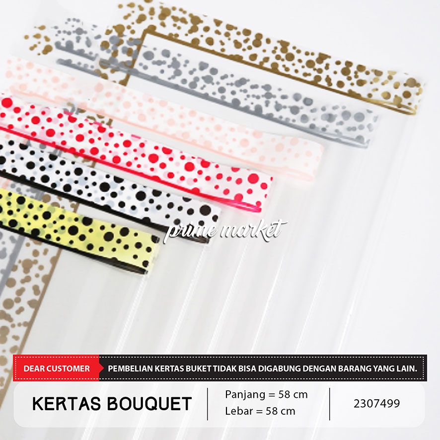 

Kertas Buket Bunga / Kertas Cellophane / Kertas Bunga Buket Motif Polkadot (2307499)