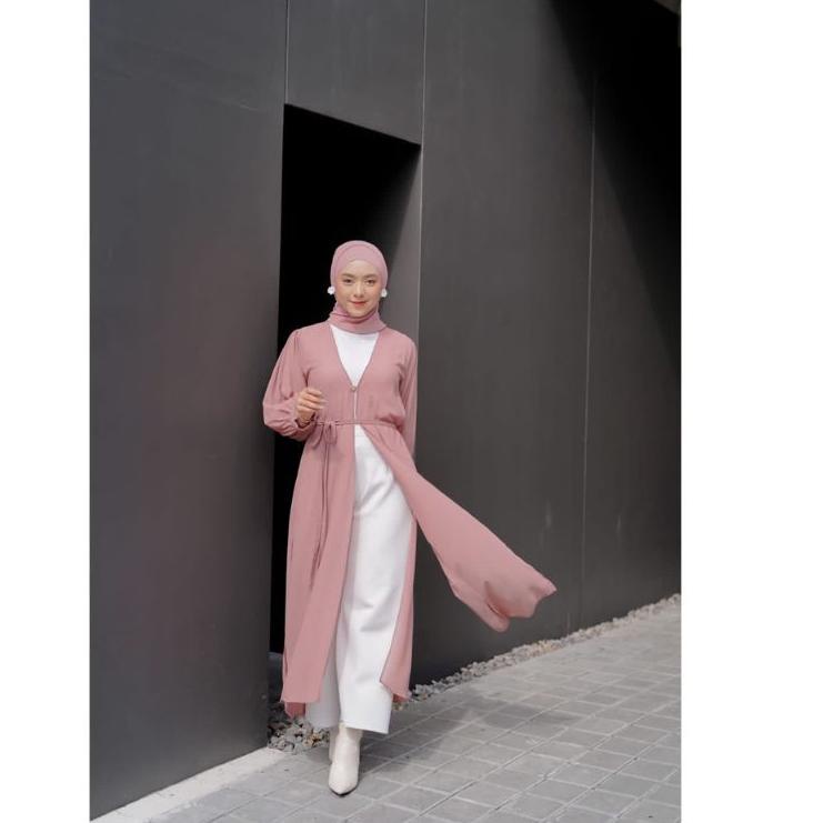 LANGSUNG KIRIM.. Long Cardy Laura / Long Outer/ Cardigan Bahan Ceruty Baby doll