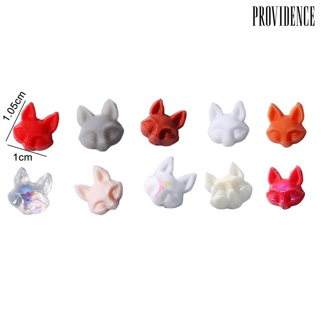 Providence 30pcs / Set Ornamen Kepala Rubah 3d Dekorasi Nail Art / Manicure Wanita