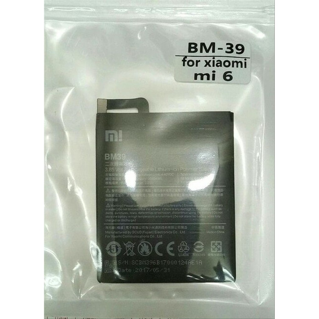 BATERAI XIAOMI MI 6 / MI6 / BM39 BATRE BATTERY ORIGINAL 100%