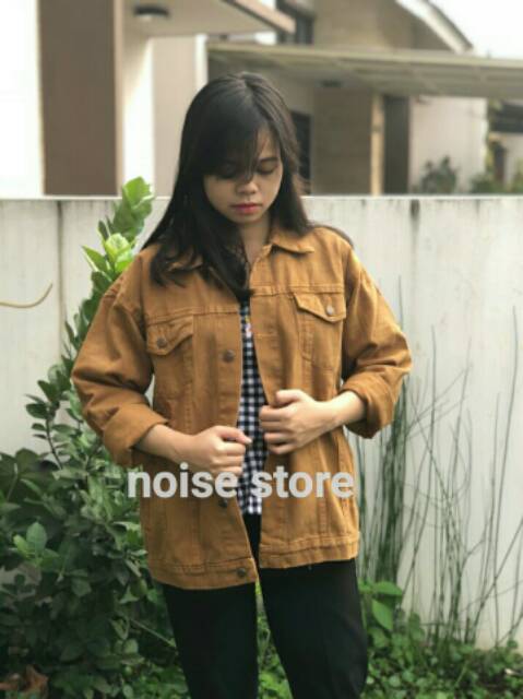 Jaket Jeans Big Size Mustard &amp; Tosca Oversize Premium Quality