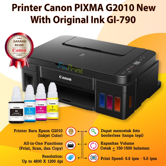 Printer Canon PIXMA G2010 (Print, Scan, Copy) New Garansi Resmi