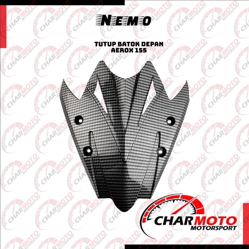 Cover Tutup Batok Aerox 155 Karbon Nemo Original / Windshield Winsil Visor Aerox 155 Carbon - Charmoto