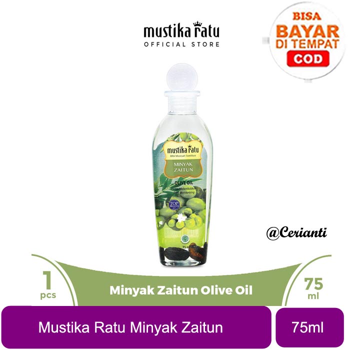 Mustika Ratu Minyak Zaitun Minyak Pijat 75 ml | Minyak Urut | Penghapus Make Up | Make Up Remover_Cerianti