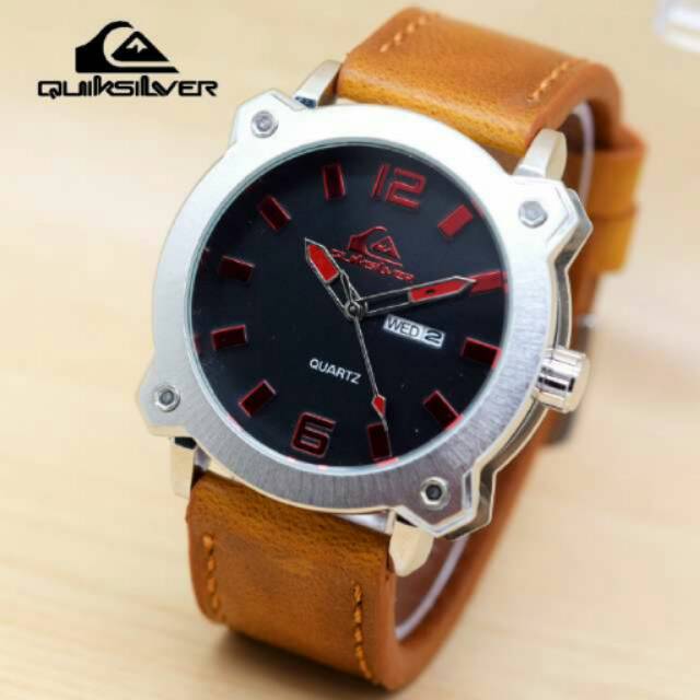 Jam Tangan Quicksilver Tali Kulit / Jam Tangan Pria