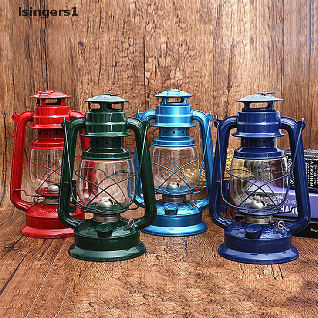 (lsingers1) Lampu Lentera Minyak Tanah Retro Klasik 25cm Bisa Diredupkan