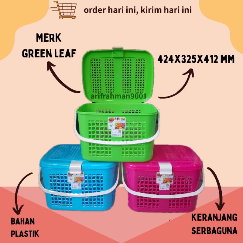 SALE!! GREEN LEAF - KERANJANG SERBAGUNA MALVIN / KERANJANG KUCING 1528 1529