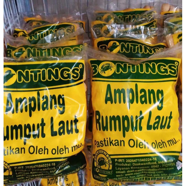 

Amplang Rumput Laut Seaweed Bontings Ukuran Besar