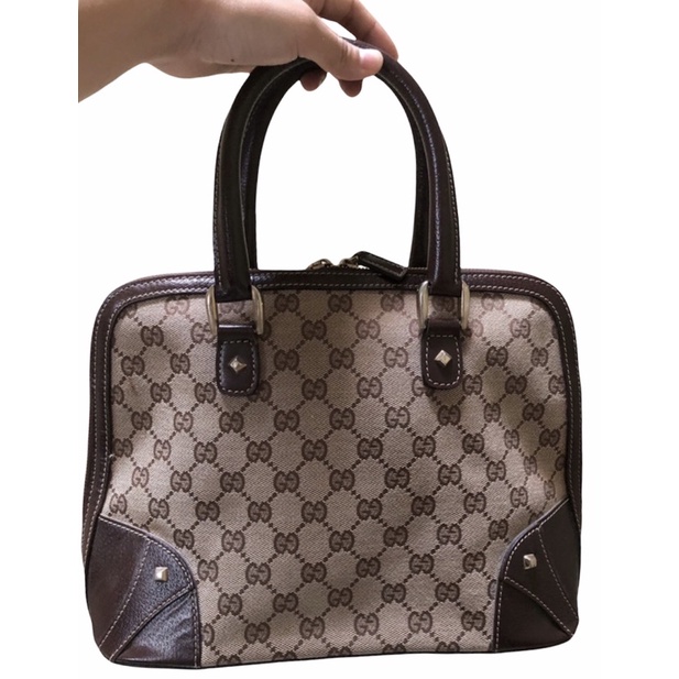 Tas Handbag Gucci Alma Canvas With Dust Bag Original Asli