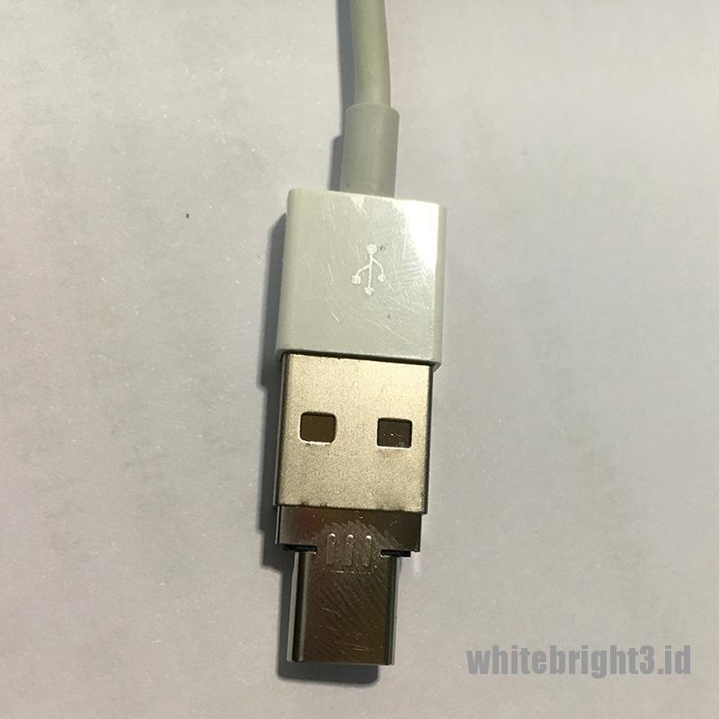 &lt; White3 &gt; Adapter Konverter OTG USB-C 3.1 Tipe-C Male Ke USB Female