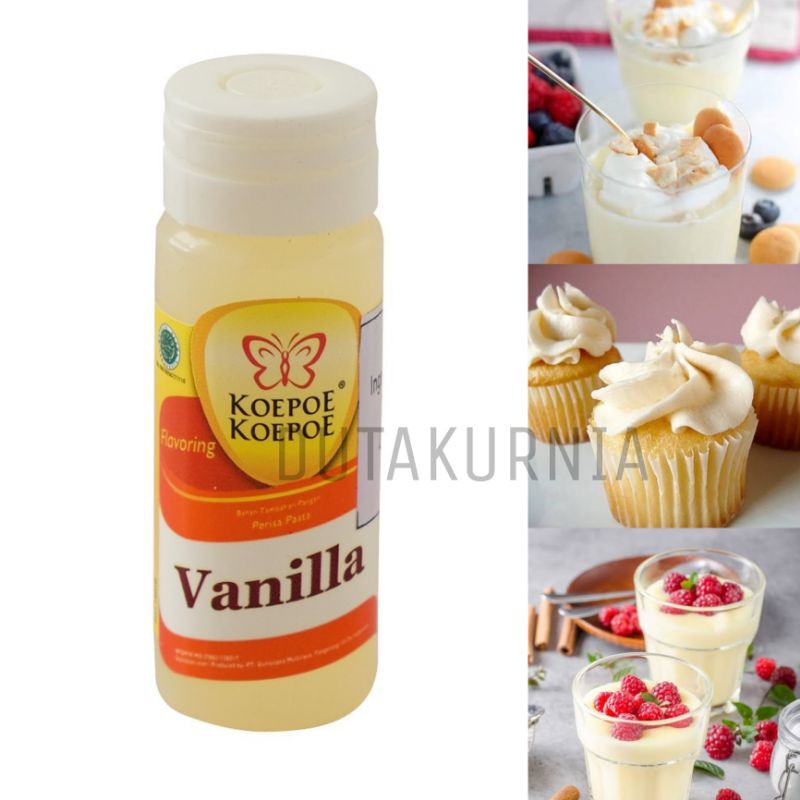 

Pasta Vanilla / Ekstrak Essence Perisa Perasa Pewarna Makanan Minuman Vanili Vanila Koepoe Kupu Kupu