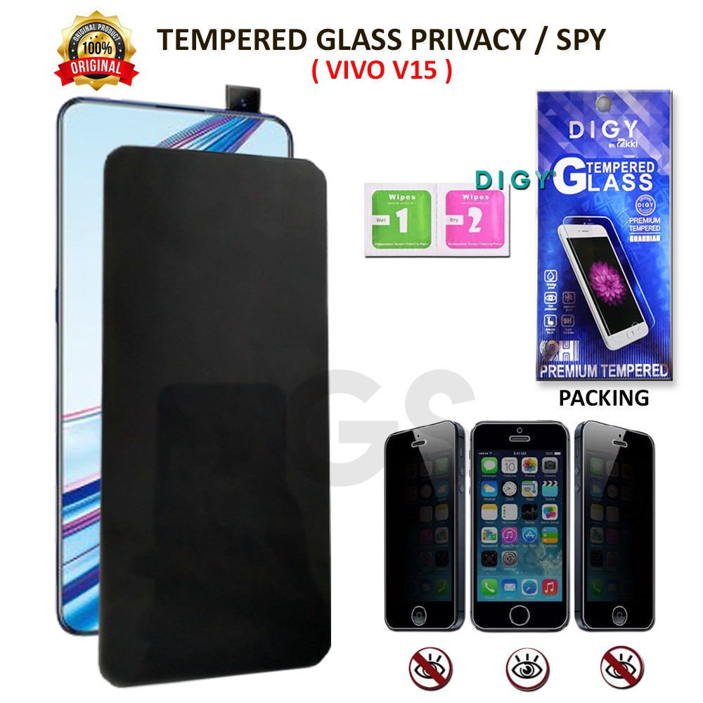 Tempered Glass Anti SPY S6 A1K C2 V20SE Y11 Y12 Y15 A5S X50 Y52S Y70S