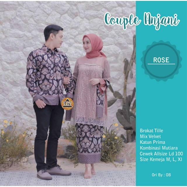 COUPLE KEBAYA BROKAT, BATIK BROKAT COUPLE ANJANI BROKAT , COUPLE KEBAYA LAMARAN