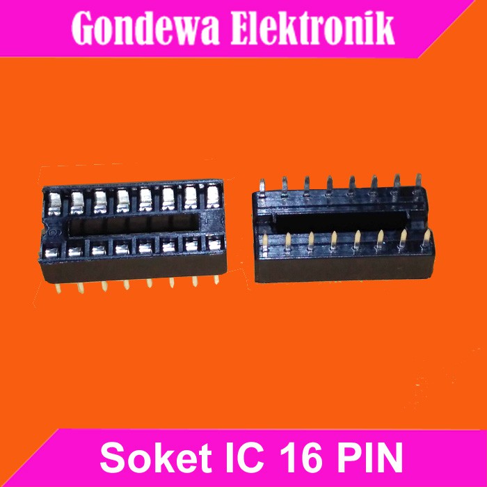 Soket IC 16 pin DIP 2X8