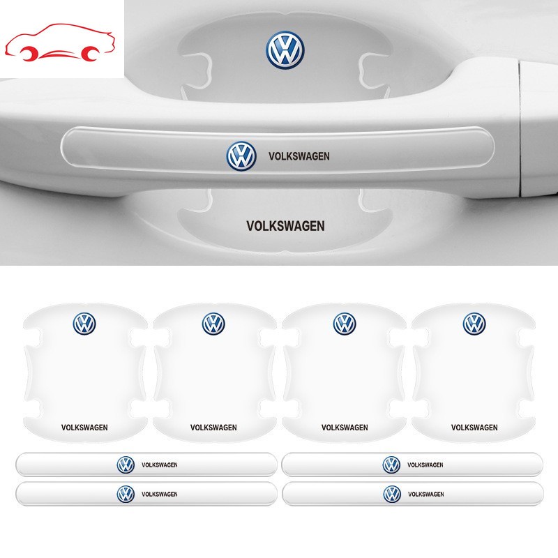 Car Door Handle Protector Universal Invisible Auto Door Bowl Stickers For Volkswagen Golf MK6 MK7 Polo Jetta Beetle Passat Scirocco Tiguan CC Vento