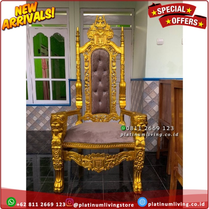 Kursi Sofa Single, Kursi Sofa Ukiran Jepara, Kursi Sofa Raja Ukir Platinumliving Furniture Indonesia