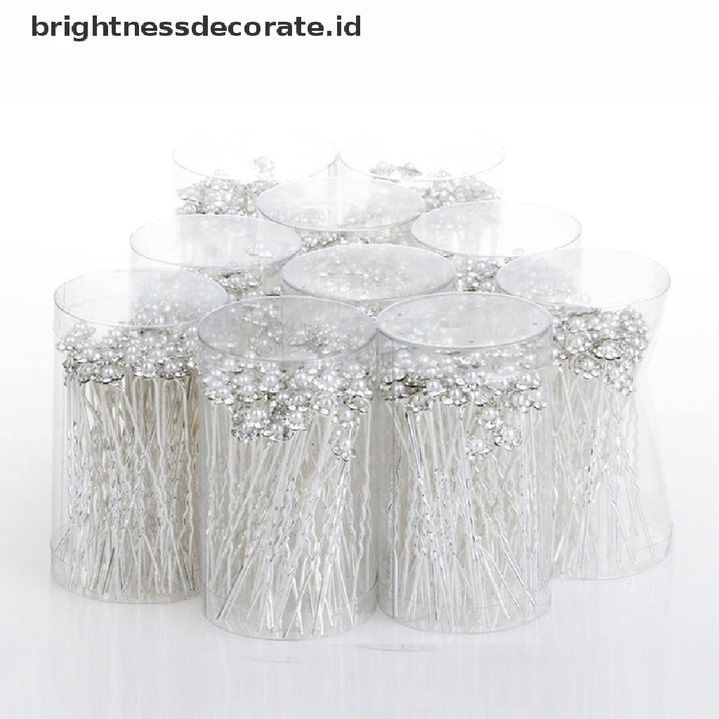 [birth] 40 PCS Wedding Hair Pins Crystal Pearl Flower Bridal Hairpins Hair Accessories [ID]