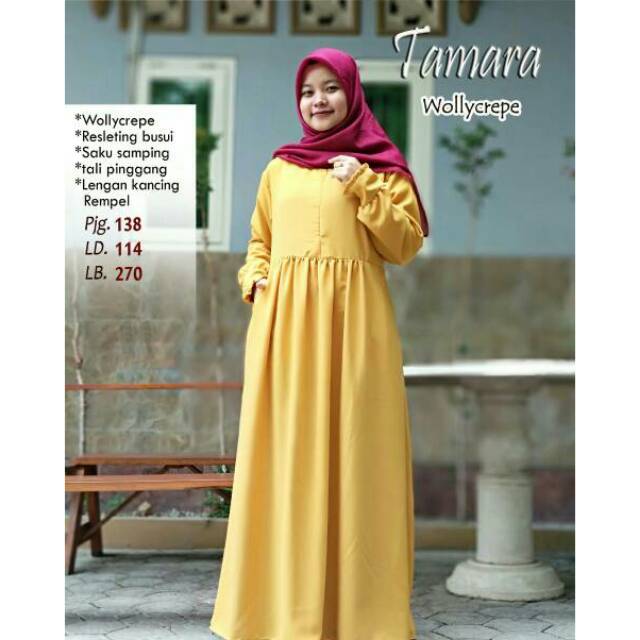 Gamis  wollycrepe jumbo/gamis wollycrepe rempel depan/gamis wollycrepe polos jumbo