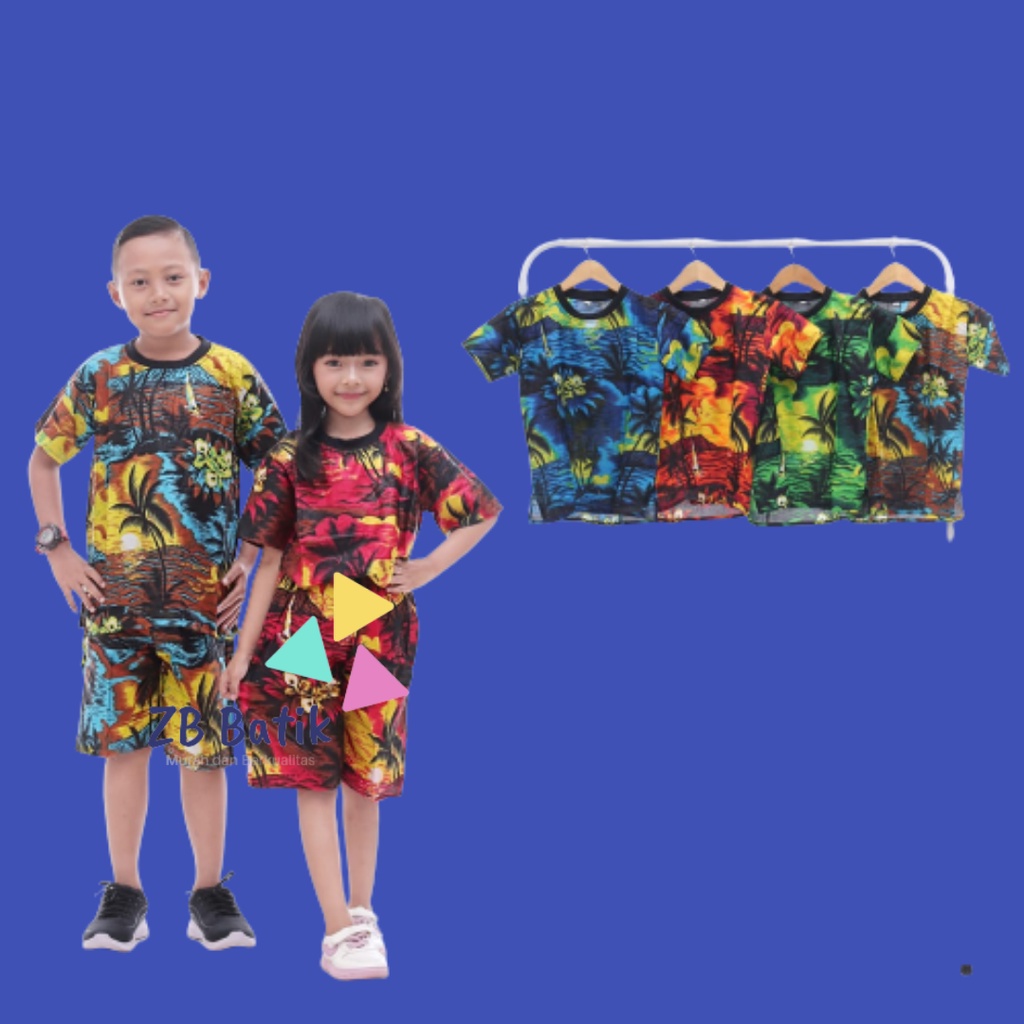 Baju Pantai Anak Motif Pantai / Setelan Anak / Setelan Pantai Anak / Kaos Pantai Anak / Baju Bali Anak / Baju Barong Anak / Baju Bali Anak Laki laki / Baju Barong Bali Anak / Baju Pantai Anak Perempuan / Baju Pantai Anak Laki laki / Setelan Barong Anak