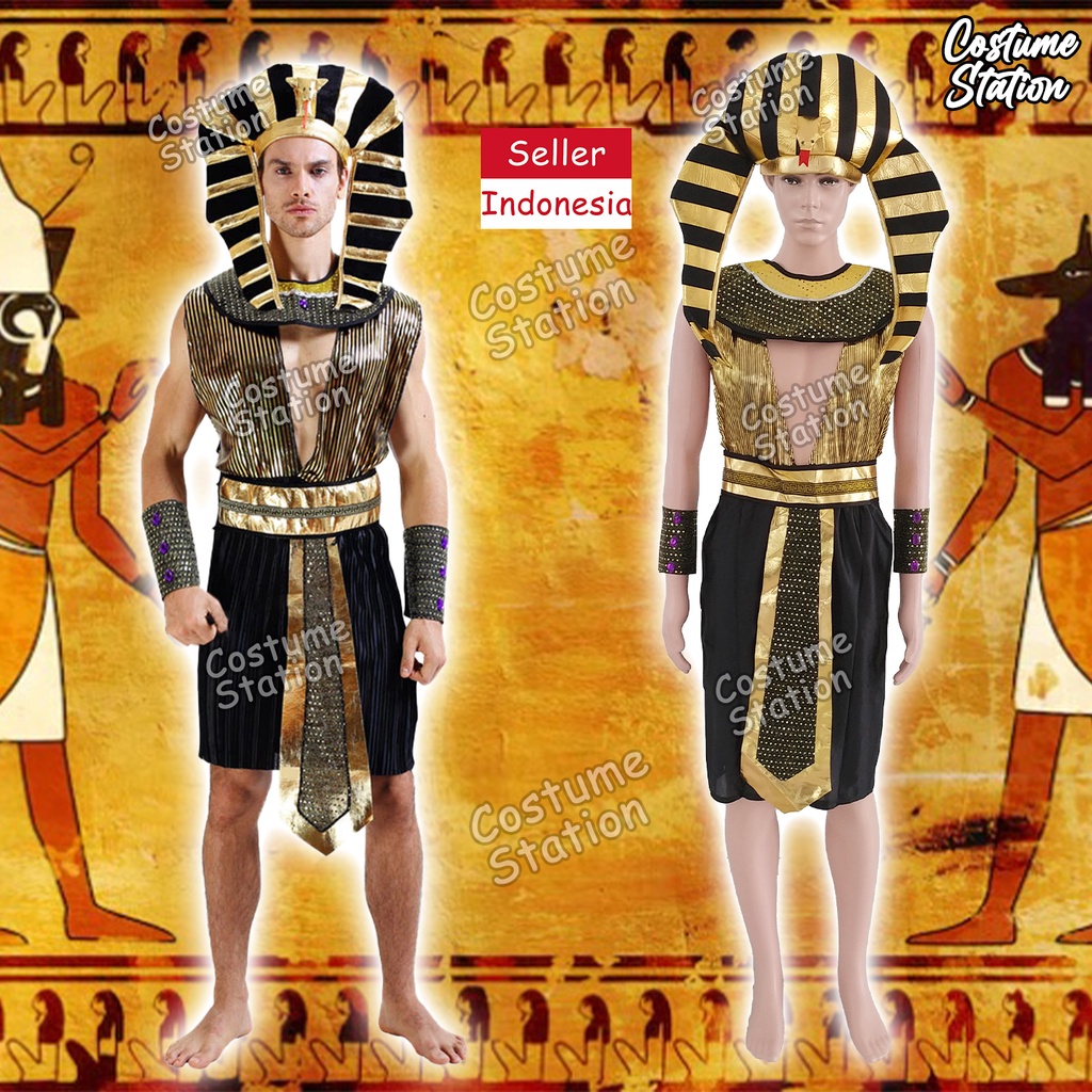 Kostum Firaun Mesir / Costume Pharaoh Egypt Halloween dewasa pria laki